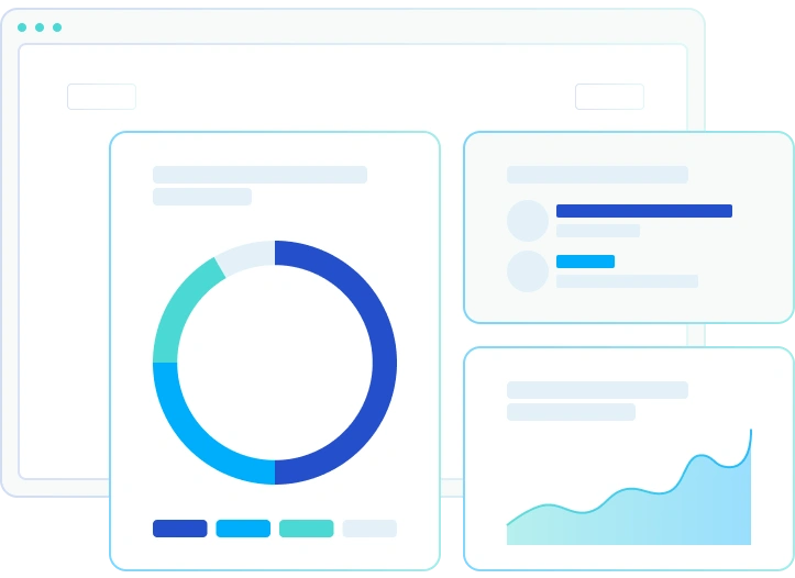 graphic that shows website sections popping out of the screen