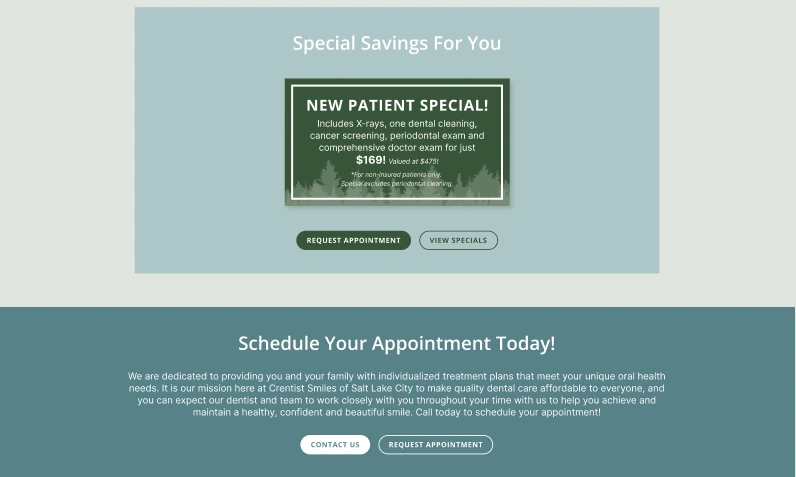shows call to action buttons placed in appealing spots