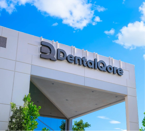 DentalQore sign on the front of the building