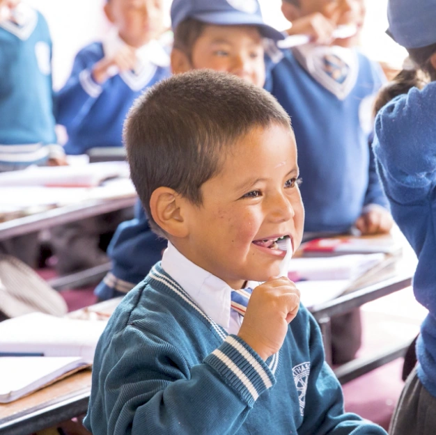 Global Dental Relief boy with a toothbrush